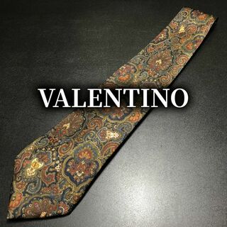 ヴァレンティノ(VALENTINO)のヴァレンティノ ロゴペイズリー ネイビー ネクタイ B104-F01(ネクタイ)