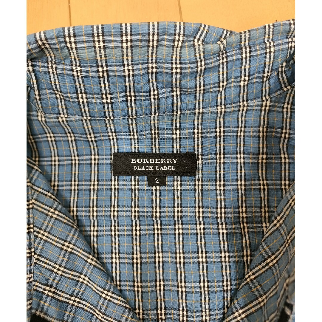 BURBERRY BLACK LABEL(バーバリーブラックレーベル)の☆美品 BＵＲＢＥＲＲＹ　ブラックレーベル　ブルーチェックシャツ (M)☆ メンズのトップス(シャツ)の商品写真