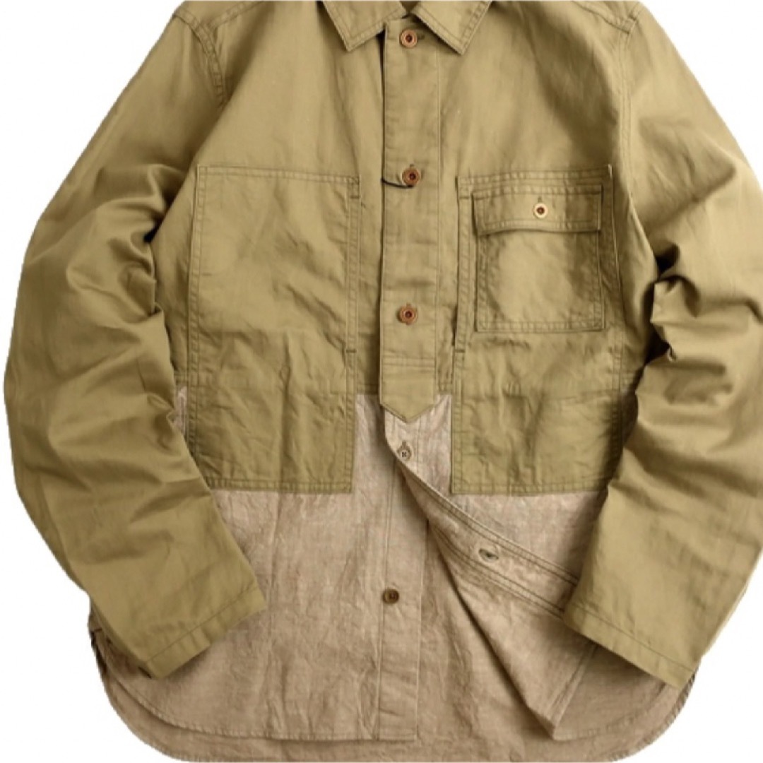 Nigel Cabourn UTILITY SHIRT MIX 46カーキ　新品