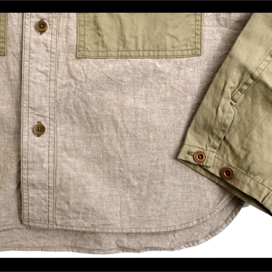 Nigel Cabourn UTILITY SHIRT MIX 46カーキ　新品