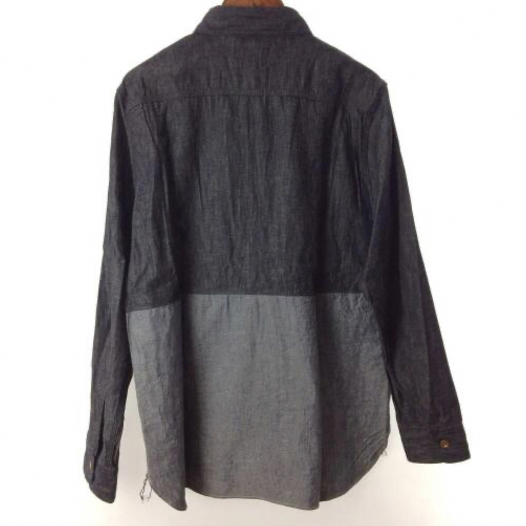 Nigel Cabourn(ナイジェルケーボン)のNigel cabourn 1920 ZIP SHIRT DENIM 美品　48 メンズのトップス(シャツ)の商品写真