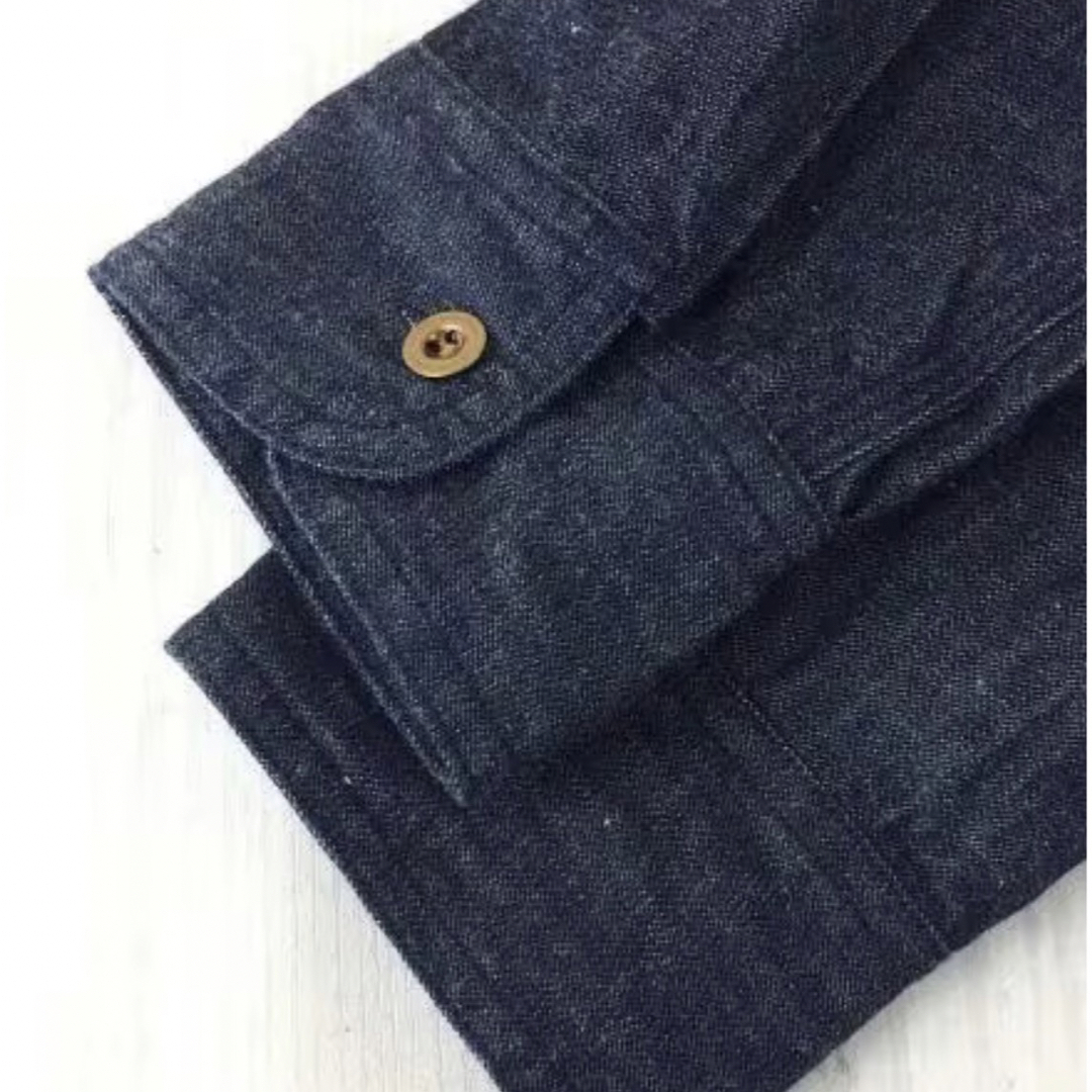 Nigel Cabourn(ナイジェルケーボン)のNigel cabourn 1920 ZIP SHIRT DENIM 美品　48 メンズのトップス(シャツ)の商品写真