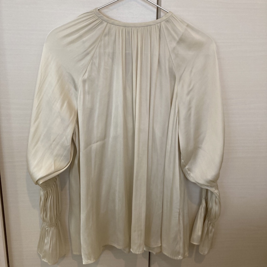 【modern blouses】  ビンテージ 長袖 シャツ ギャザー