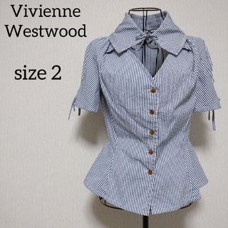 VivienneWestwoodリボンストライプシャツ