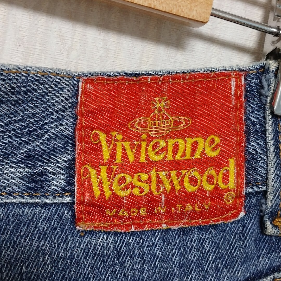 vivienne westwood イタリア製 ８０年代後期 オーブ刺繍 デニム