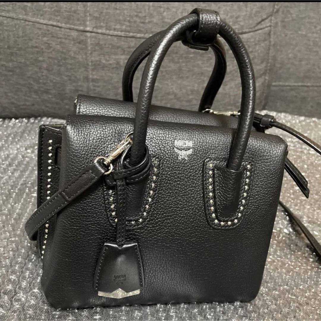 MCM レア　スタッズ　ミラ　2way ショルダー　バッグ　美品