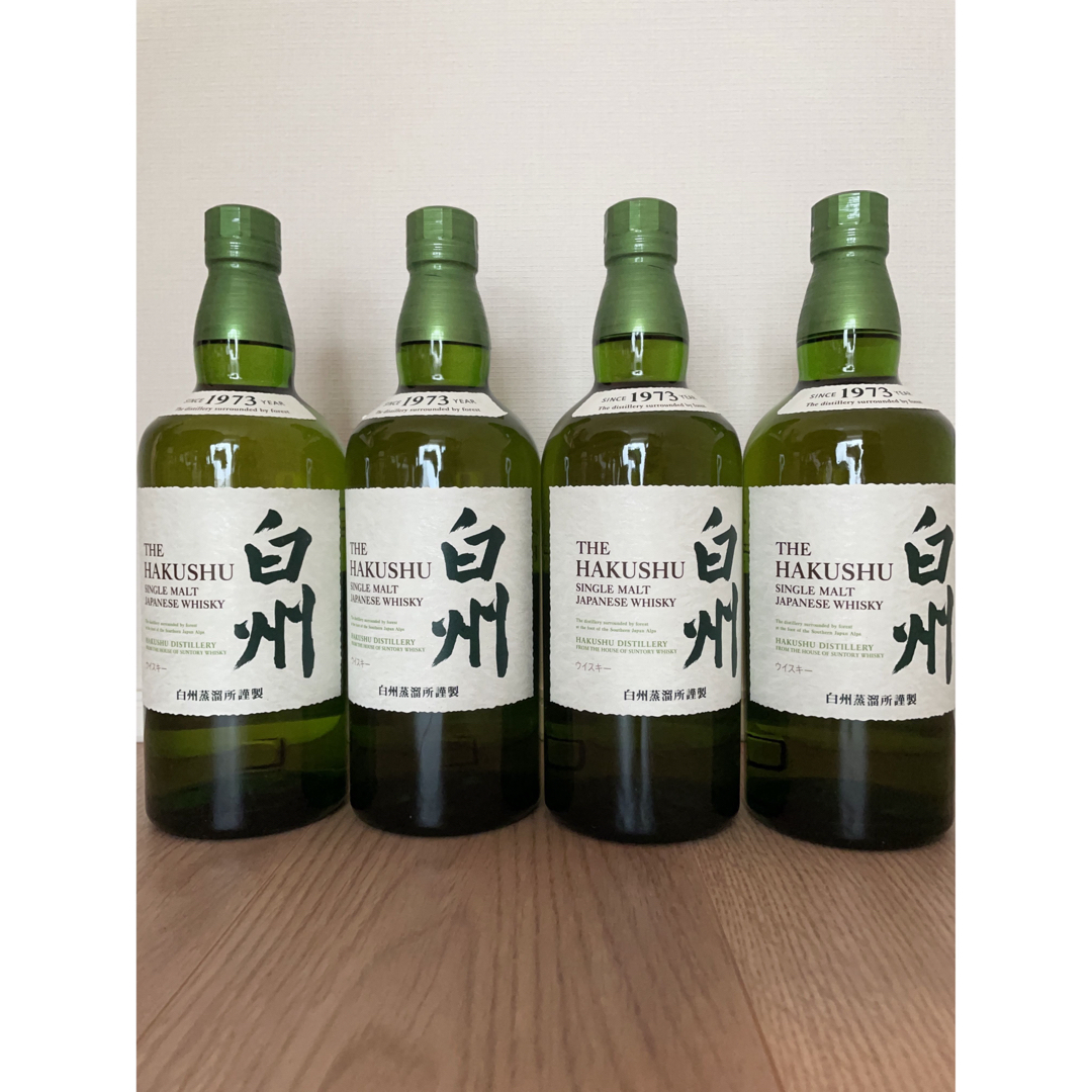 新品・未開栓】白州 NV 箱なし 4本 ウイスキー 新品・未開栓】白州 NV 箱なし 4本 ウイスキー