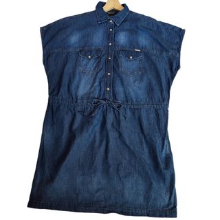 ディーゼル(DIESEL)の完売品✨ディーゼル DIESEL デニム ワンピース ジャンパースカート 青 S(ひざ丈ワンピース)