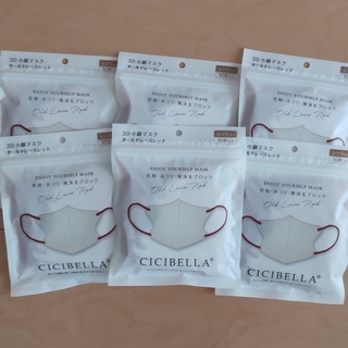 CICIBELLA 3D 小顔マスク C オールドレースレッド 10枚×6袋 1(日用品/生活雑貨)