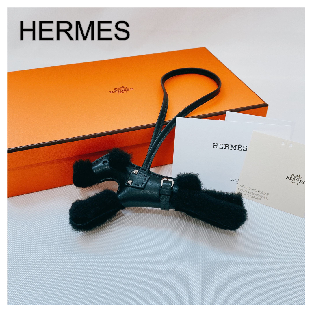 エルメス HERMES バディ BUDY バッグチャーム パンク ブラック 新品