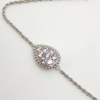 875 最高級 純銀 モアサナイト 雫 セルパンボエム ブレスレット K18gp-
