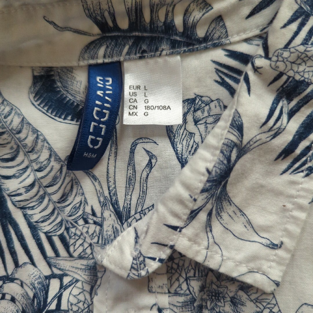 H&M(エイチアンドエム)の美品✨　Ｈ&Ｍメンズ　コットンシャツ メンズのトップス(シャツ)の商品写真