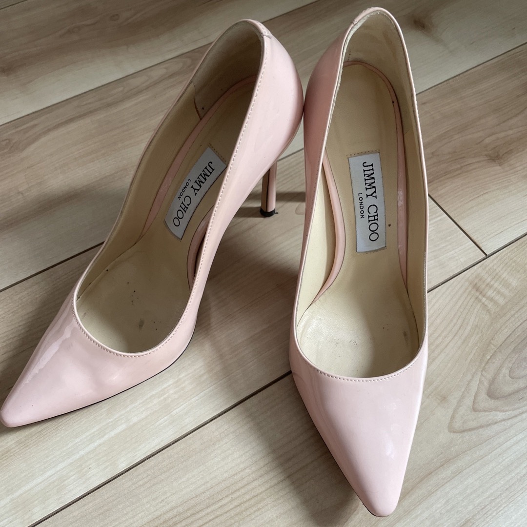 極美品】jimmy choo パンプス ハイヒール エナメル ブラック-