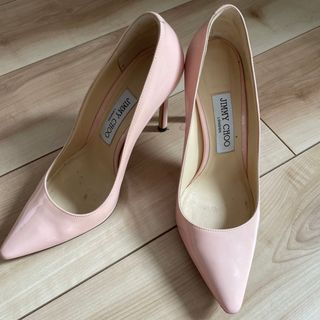 ジミーチュウ(JIMMY CHOO)のJIMMY CHOOジミーチュウ美品 エナメルパンプスピンク36ハーフ(ハイヒール/パンプス)