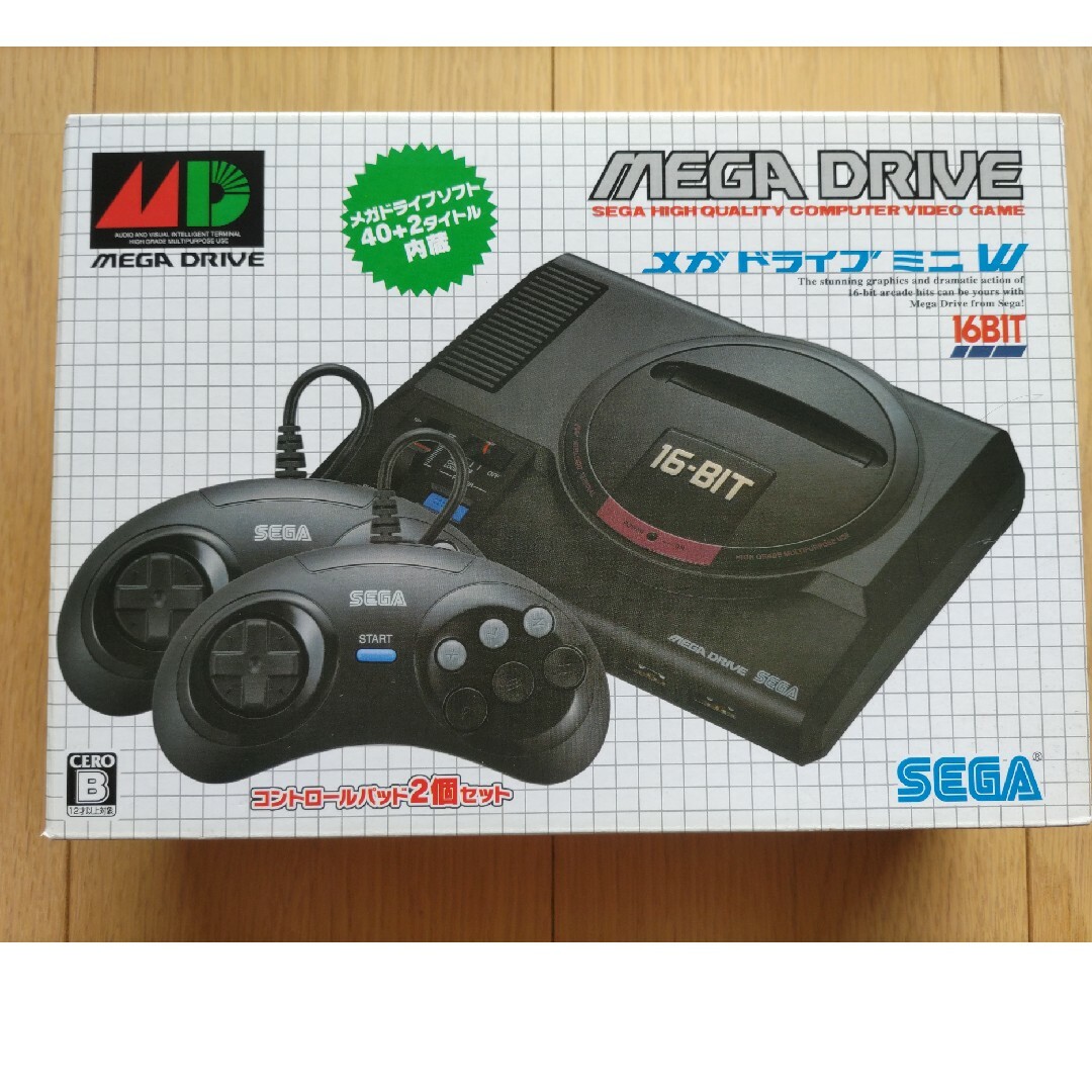 SEGA(セガ)のセガ　メガドライブミニW　中古品 エンタメ/ホビーのゲームソフト/ゲーム機本体(家庭用ゲーム機本体)の商品写真