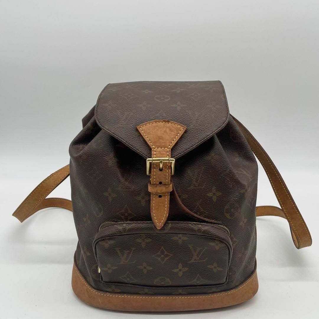 LOUIS VUITTON(ルイヴィトン)のルイヴィトン モノグラム モンスリ MM リュックサック バッグパック レザー レディースのバッグ(リュック/バックパック)の商品写真