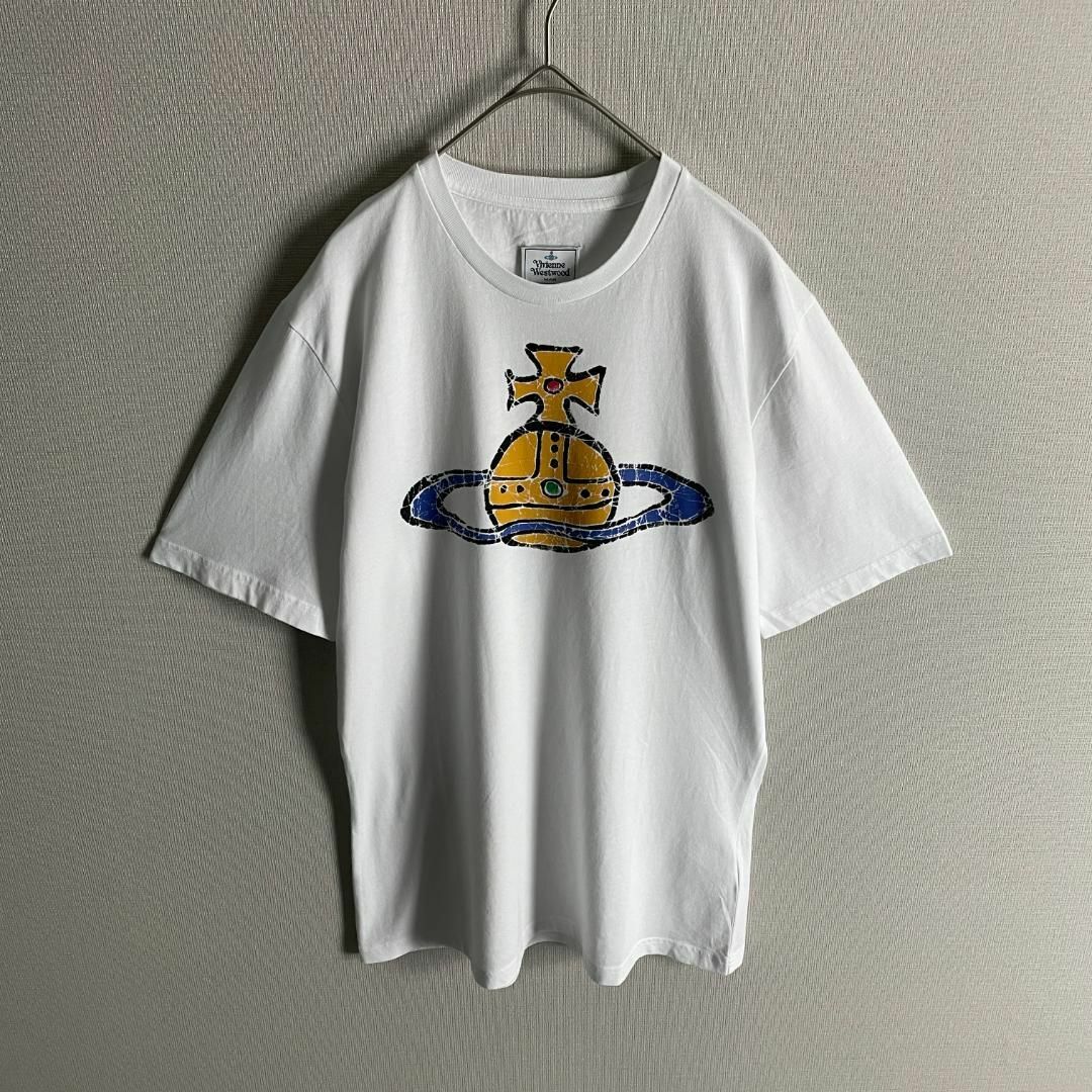 Vivienne Westwood ロゴTシャツ　白色　インポート　カラーオーブ