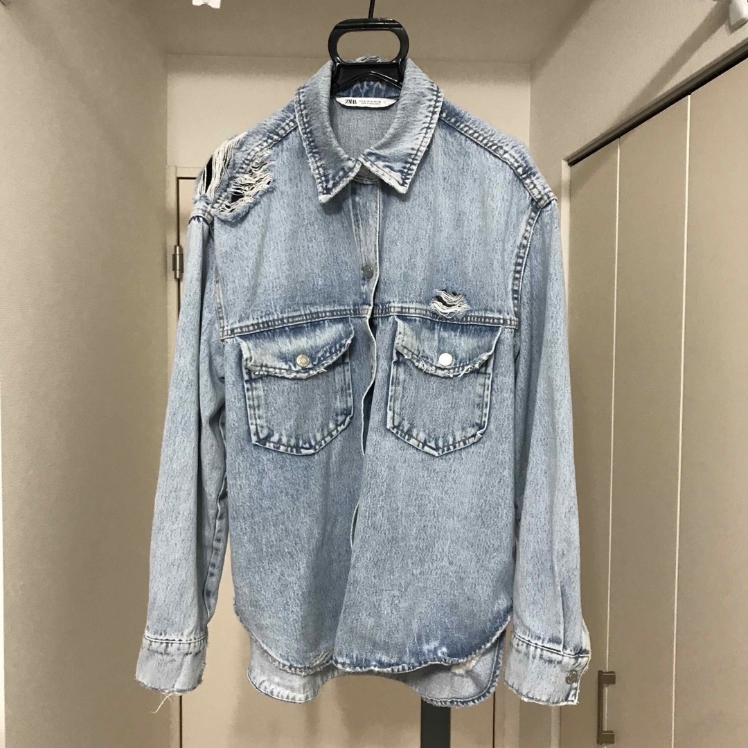 ZARA デニムビッグシャツ　L