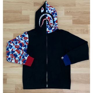 アベイシングエイプ(A BATHING APE)の★激レア★ APE パリオープン記念 シャークパーカー ブラック L パーカー (パーカー)