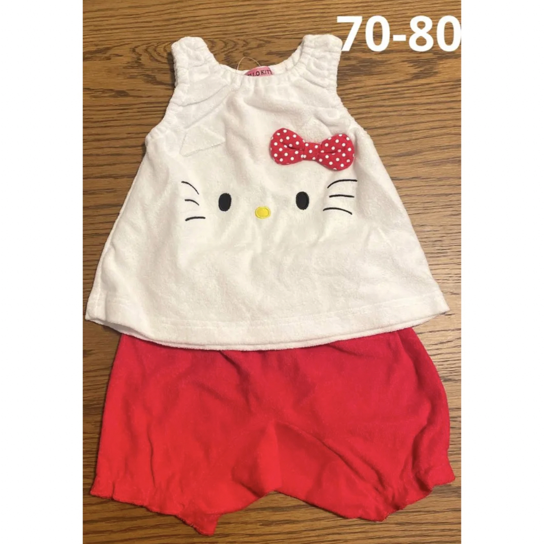 サンリオ(サンリオ)のサンリオ　キティ　パイル　セットアップ キッズ/ベビー/マタニティのキッズ服女の子用(90cm~)(パジャマ)の商品写真