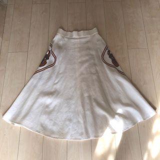 エルメス スカート リネンフレアースカート 馬具柄-