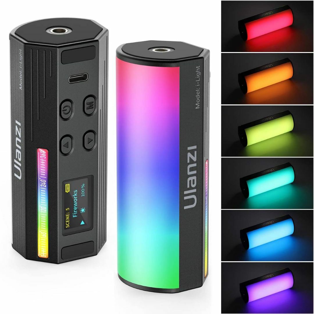 USB-C充電式LEDビデオライト マグネット搭載 2000mAh マグネット搭載 LEDビデオライト 2000mAh USB-C充電式