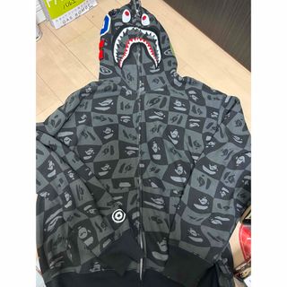 A BATHING APE - 激レアXL！BAPE 猿顔柄シャークパーカーの通販 ...