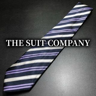 スーツカンパニー(THE SUIT COMPANY)のスーツカンパニー レジメンタル ネイビー ネクタイ B104-K07(ネクタイ)