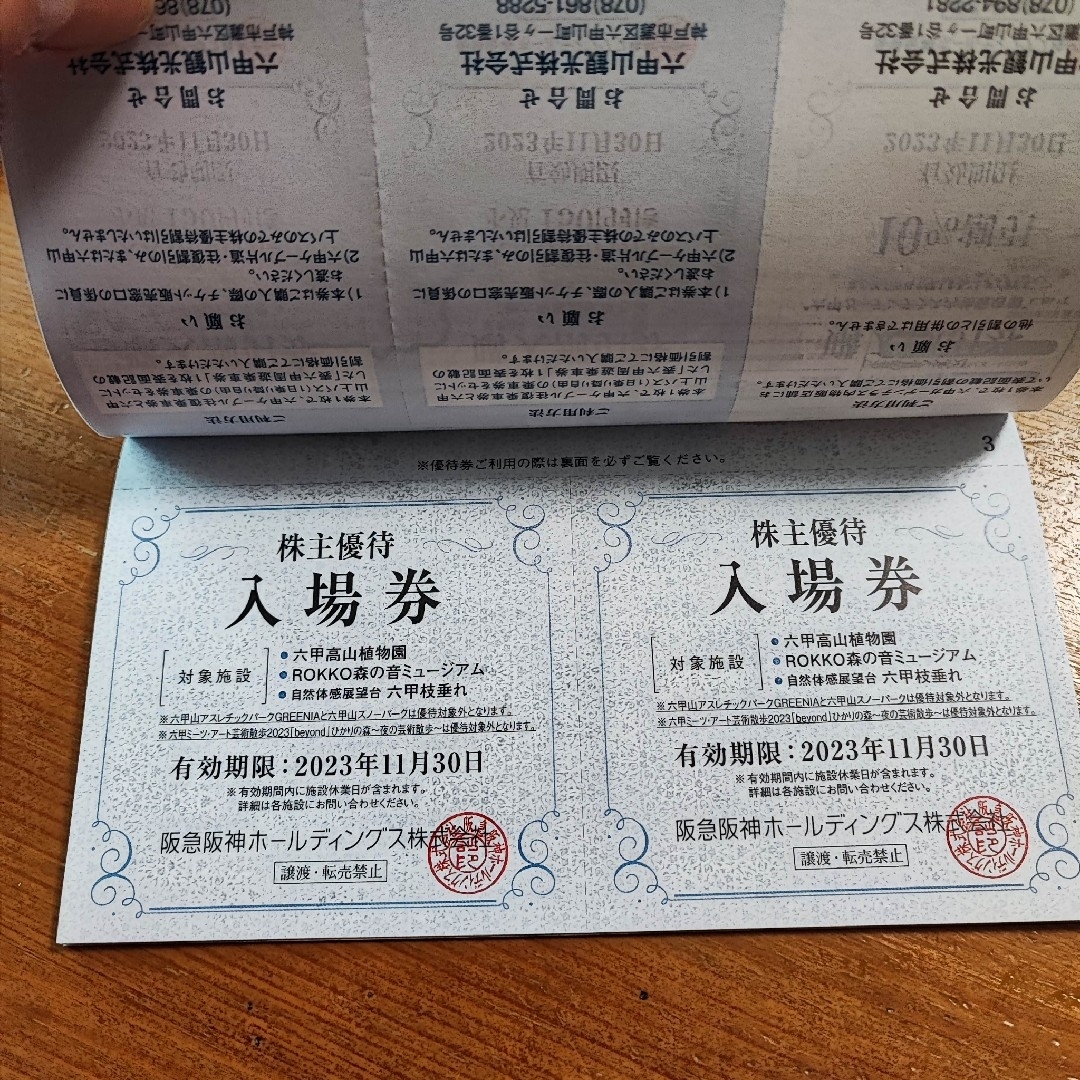 阪急阪神HD　株主優待 乗車券　30回×2枚　冊子付き 5