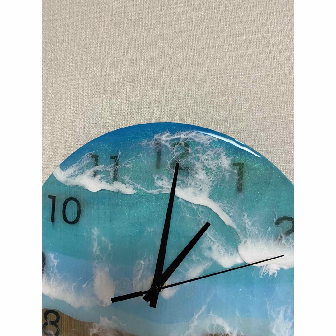 レジンアート　海　時計　オーシャンアート　壁掛け時計　掛け時計