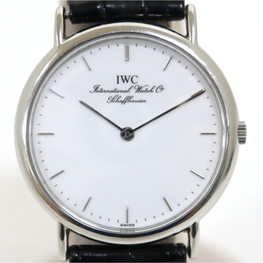 【IWC】アイ・ダブリュー・シー ポートフィノ 腕時計 レディース クォーツ 3331 白文字盤 SSxレザー/tm05468ik