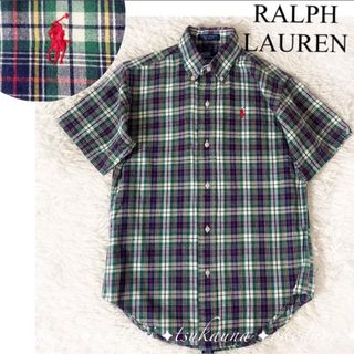 ポロラルフローレン(POLO RALPH LAUREN)のラルフローレン 半袖 シャツ ブラウス コットン チェック ワンポイント刺繍(シャツ/ブラウス(半袖/袖なし))