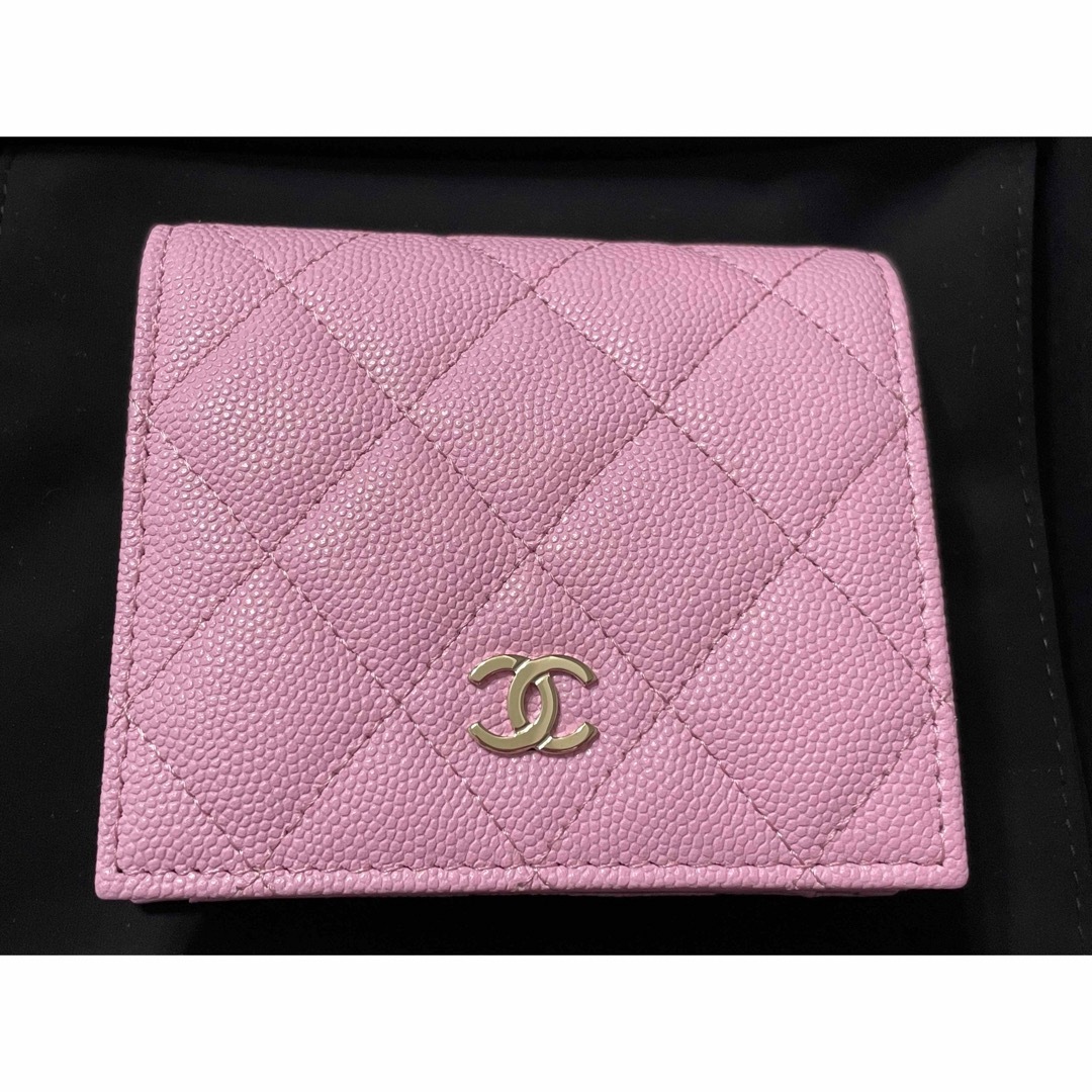 CHANEL  シャネル　2つ折り　財布　ウォレット　ミニ財布　ピンク　新品