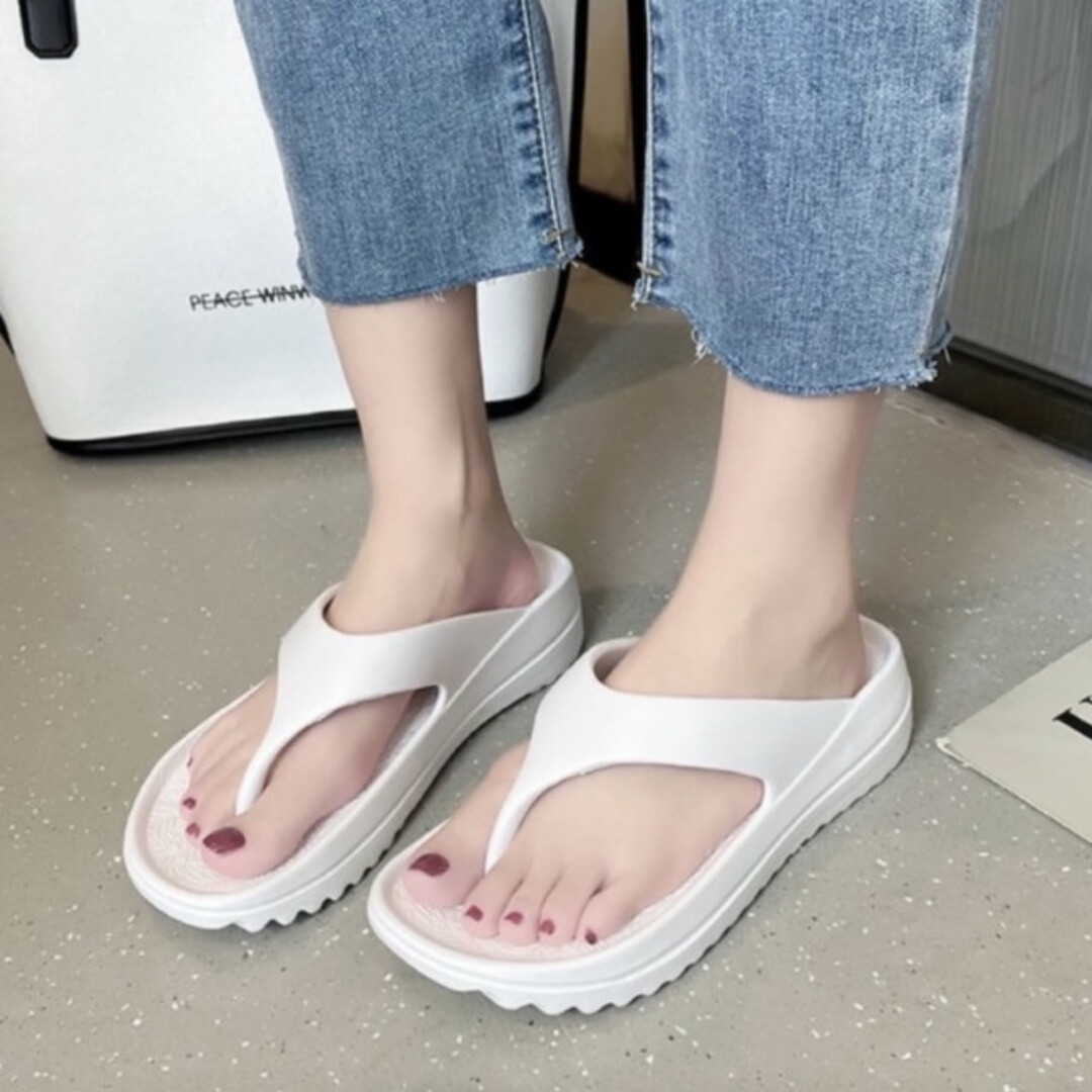 リカバリー トングサンダル 黒 23.5cm 24cm 37 38 ビーサンの通販 by