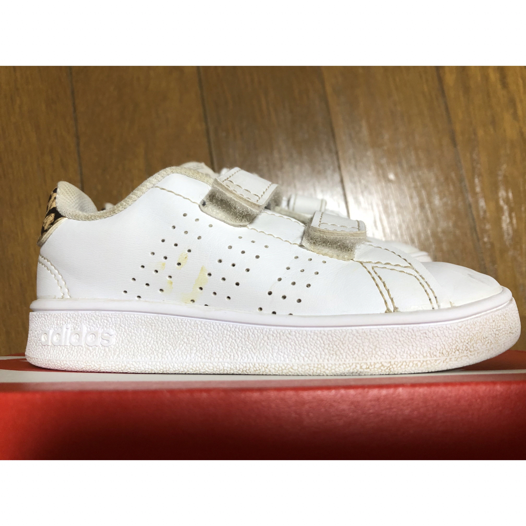 adidas(アディダス)のadidas  アディダス FX0033 ホワイト　ヒョウ柄　 14cm キッズ/ベビー/マタニティのベビー靴/シューズ(~14cm)(スニーカー)の商品写真