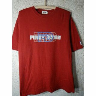 ファーストダウン(FIRST DOWN)のo6723　レア　ファースト　ダウン　ビッグ　半袖　tシャツ　ロゴ　デザイン(Tシャツ/カットソー(半袖/袖なし))