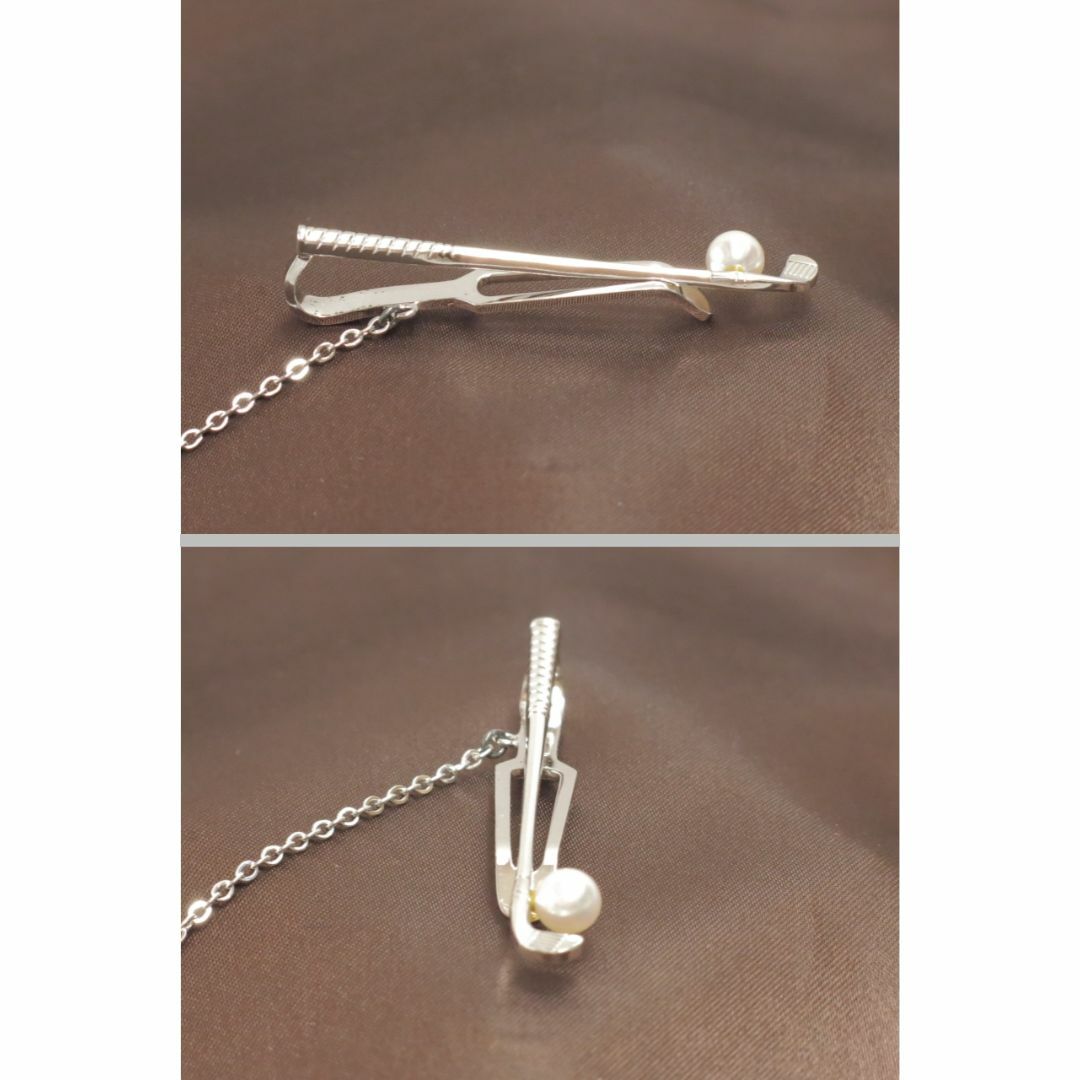 MIKIMOTO(ミキモト)のミキモト　タイバー　タイクリップ　1Pパール/4mm　シルバー金具　 メンズのファッション小物(ネクタイピン)の商品写真