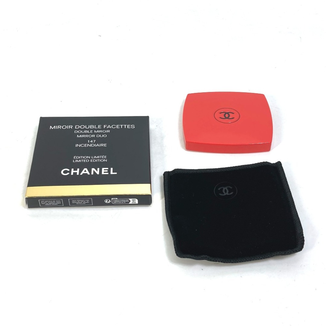 シャネル CHANEL ミロワール ドゥーブル ファセット 138067 CC ココマーク コンパクト ダブル ミラー 鏡 プラスチック  アンソンディエ ドゥ シャネル 147 レッド 未使用