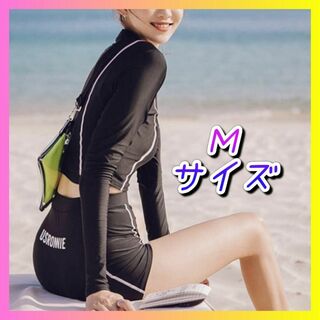 最終値下げ ラッシュガード セットアップ パット付き ブラック M タンキニ(水着)