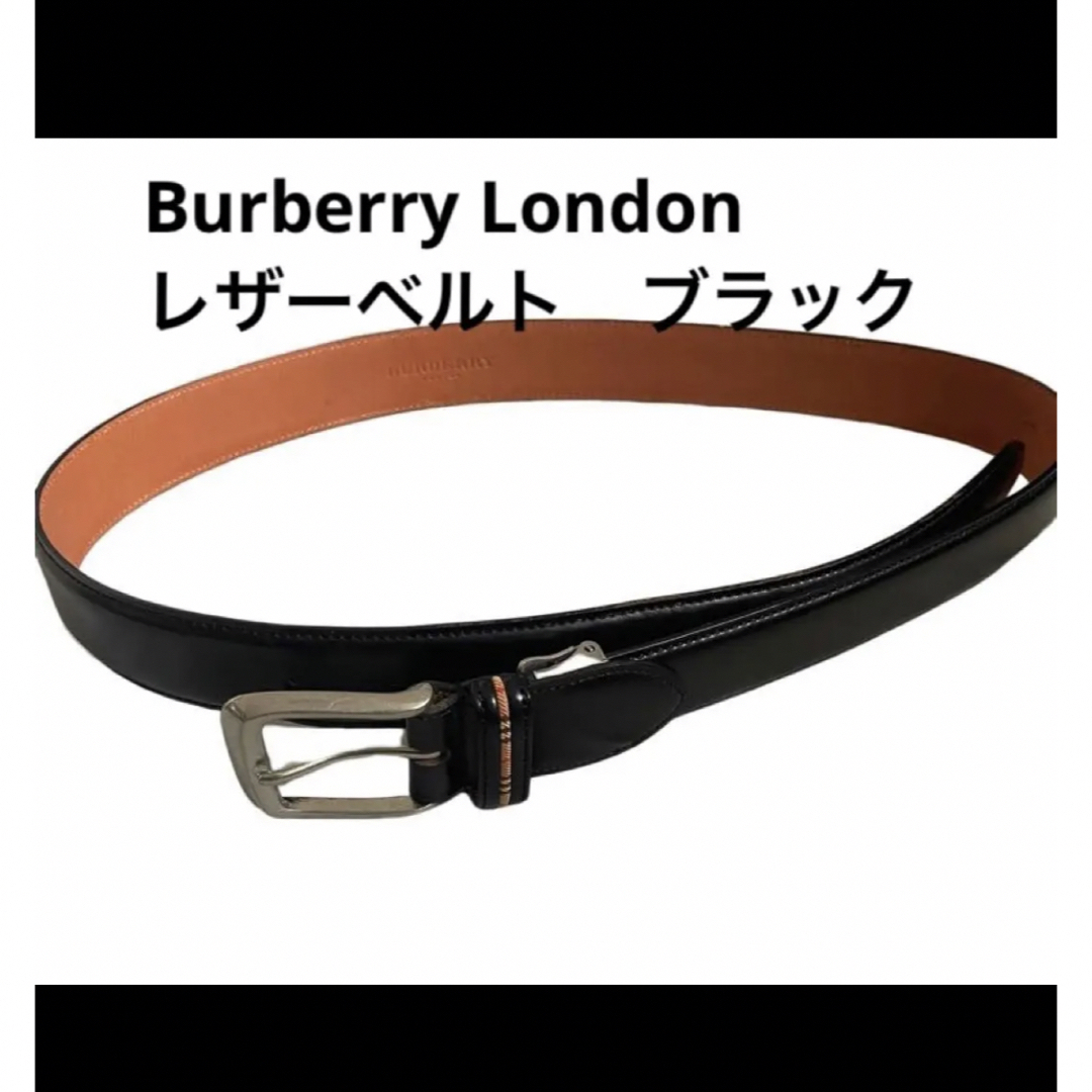 BURBERRY(バーバリー)のBurberry London レザーベルト　ブラック メンズのファッション小物(ベルト)の商品写真