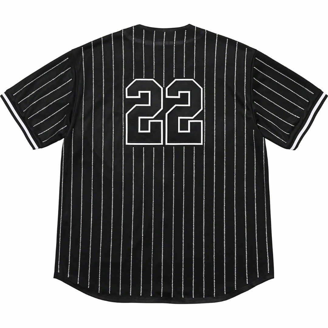 商品詳細Rhinestone Stripe Baseball Jersey ベースボール