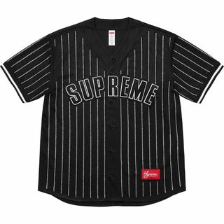 シュプリーム(Supreme)のRhinestone Stripe Baseball Jersey ベースボール(その他)