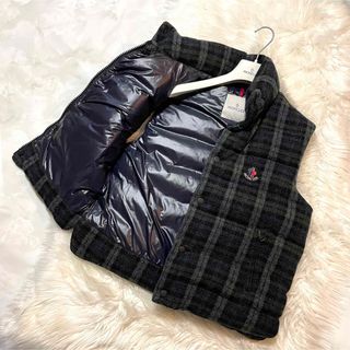 MONCLER - 本物 美品 モンクレール CHABRE チェック柄 ウール ダウン