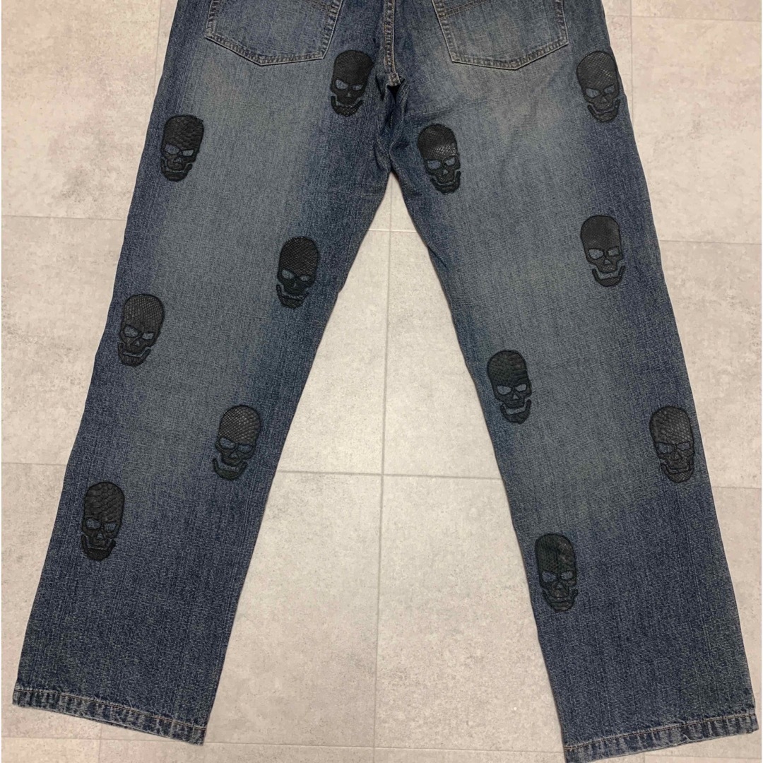 OLD ARMANI JEANS ドクロ　パッチ　デニム