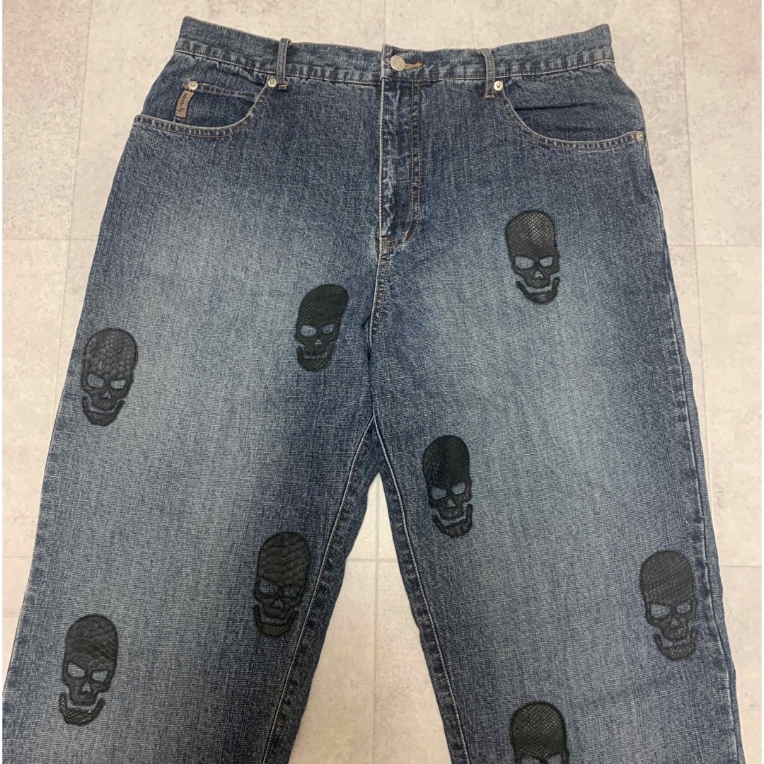 OLD ARMANI JEANS ドクロ　パッチ　デニム