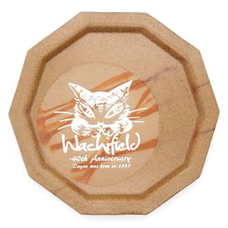 猫のダヤン【【受注商品】備前焼十角皿　月とダヤン】わちふぃーるど　備前焼十角皿