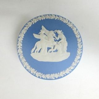 ウェッジウッド(WEDGWOOD)のウェッジウッド　ジャスパー　ペールブルー　蓋つき小物入れ(小物入れ)