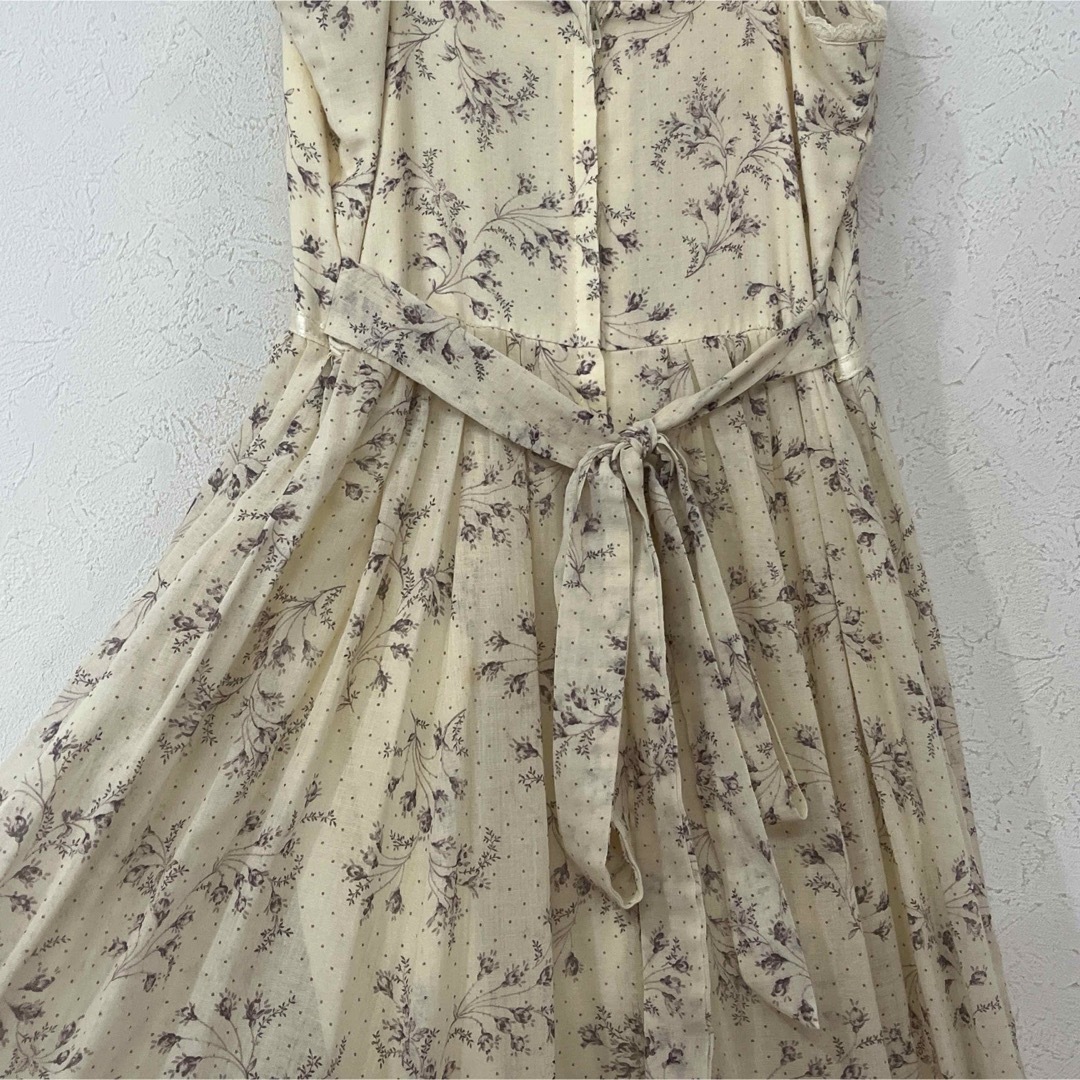ビンテージ 70s USA製 ガニーサックス レース 花柄 キャミワンピース ビンテージ 70s USA製 ガニーサックス レース 花柄 キャミワンピース