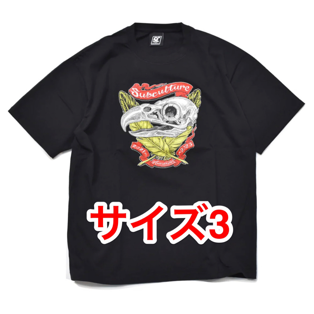 SC SUBCULTURE EAGLE SKULL HEAD T-SHIRT 黒