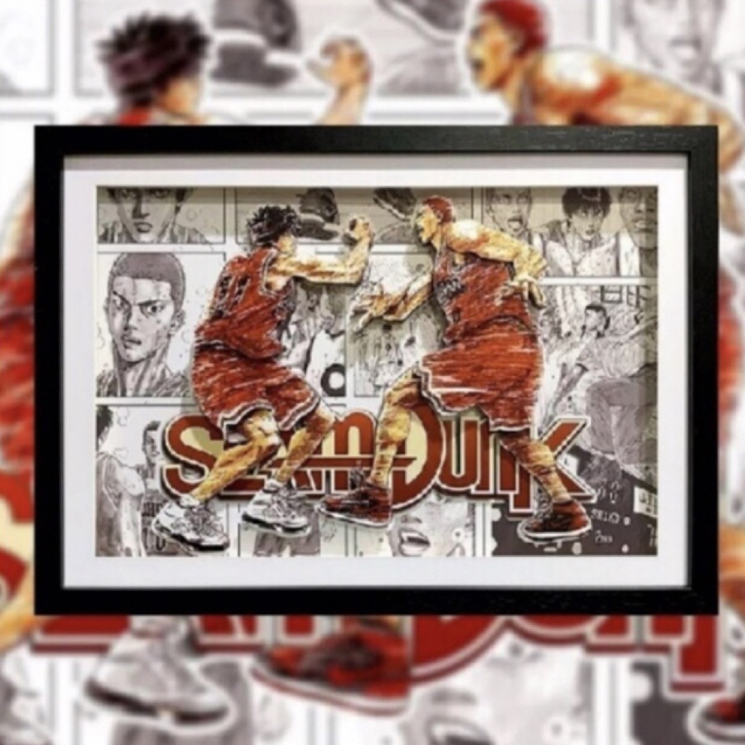 ????スラムダンク　SLAM DUNK　立体 3D アート　絵画26　桜木×流川